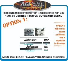 1995 - 98 Johnson 200 V6 Ocean Runner Replacement Decal Kit  225